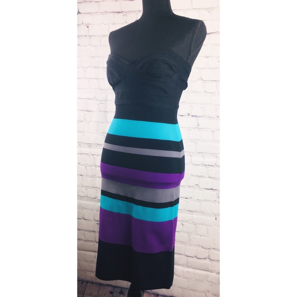 Arden B short striped party dress
